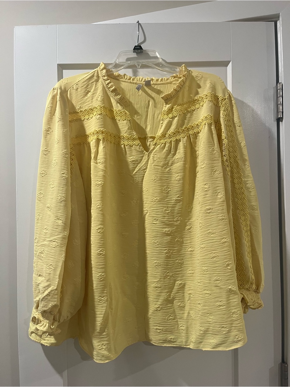 Women's Yellow Lacy Blouse
